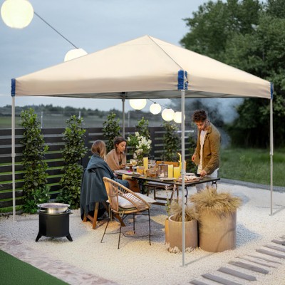 Aoodor 10' x 10' Pop-Up Canopy Tent - Instant Setup Shade for Camping, Parties & Outdoor Events, UV Protection & Waterproof