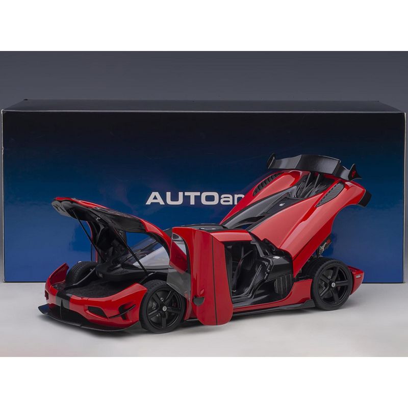 Koenigsegg Agera RS Chili Red with Black Accents 1/18  Model Car by Autoart, 5 of 6