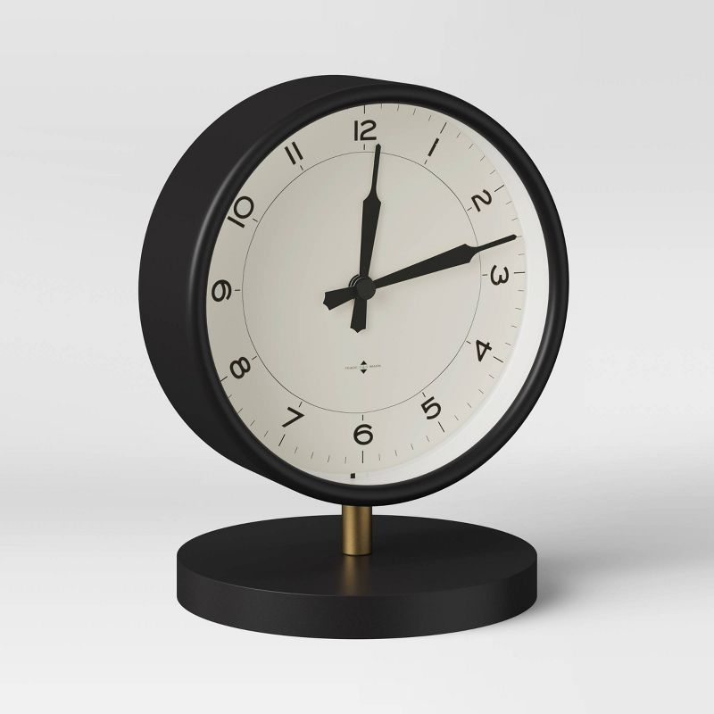 Table Clock Matte Black - Threshold&#8482;, 4 of 11
