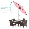Best Choice Products 7.5ft Outdoor Solar Patio Umbrella for Deck, Pool w/ Tilt, Crank, LED Lights - 2 of 4