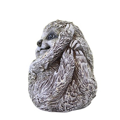 Gray Polyresin Sloth Garden Figurine, 2.5 Inch