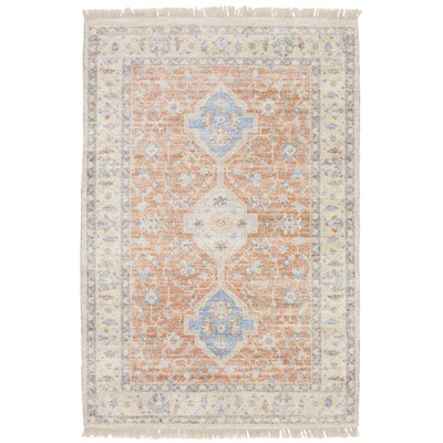 Oriental Weavers Malabar 45305 Orange/ Blue Indoor Area Rug - 5' x 8'