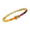 Ross-Simons Opal and 10.50 ct. t.w. Multi-Gemstone Bracelet in 18kt Gold Over Sterling - 3 of 4