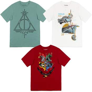Harry Potter Hogwarts 3 Pack Graphic T-Shirts Multicolor 