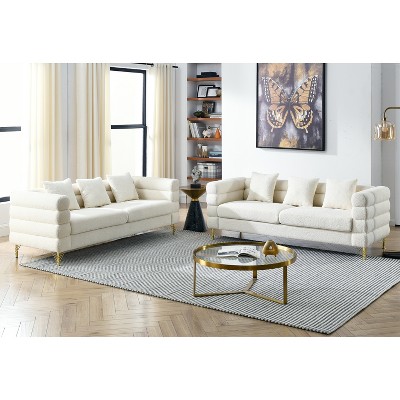 TiramisuBest 3-seater + 3-seater Combination sofa,White
