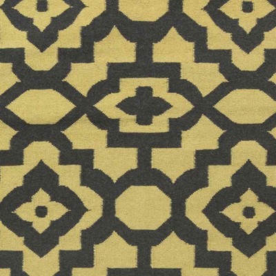 Manteca Gold and Black Geometric Wool 2' x 3' Area Rug