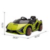 Infurnic Baby Walkers Licensed Ride-On Car with Safety Belt, Double Doors, Rearview Mirrors, Children's Car Gifts, Green, 42.52"*24.41"*15.75" - 3 of 4