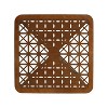 Vynxaria Modern Square Coffee Table ?¡§C Industrial Design with Glass Top and Sturdy Metal Frame - 3 of 4
