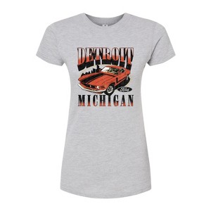 Women's - Ford - Vintage Mustant Detroit Michigan Fitted Graphic T-Shirt - 1 of 2