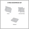 Gulches King/Cal King 5 Piece Jacquard Quilt Set with Throw Pillows Red - 2 of 4