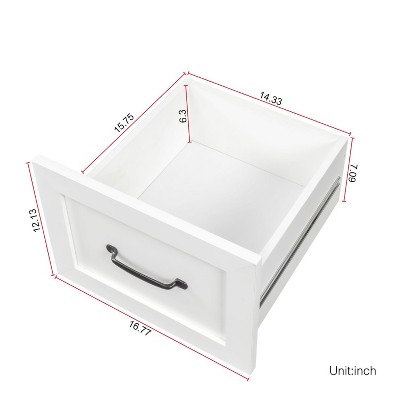 White L-Shaped Computer Desk with Hutch and Filing Cabinet