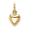 Black Bow Jewelry 14k Yellow Gold Puffed Heart Charm, 7mm (1/4 inch) - 3 of 4