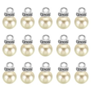 Unique Bargains Beautiful Designer DIY Jewelry Making Faux Pearl Pendants 100 Pcs - 1 of 4