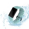 Zodaca Silicone Watch Band Compatible with Fitbit Charge 3, Charge 3 SE (Small), and Charge 4, Fitness Tracker Replacement Bands, Mint Green - 2 of 4