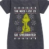 - Dr. Seuss - The Grinch The Nice List Is Overrated Graphic Short Sleeve Fleece Dress - 2 of 4