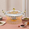 YIYIBYUS Round Stainless Steel Chafing Dish Buffet Catering Chafers and Buffet Warmers with Fuel Holder - 2 of 4