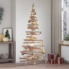 vidaXL Christmas Trees with Stand Natural 82.7" Solid pine wood - 2 of 4