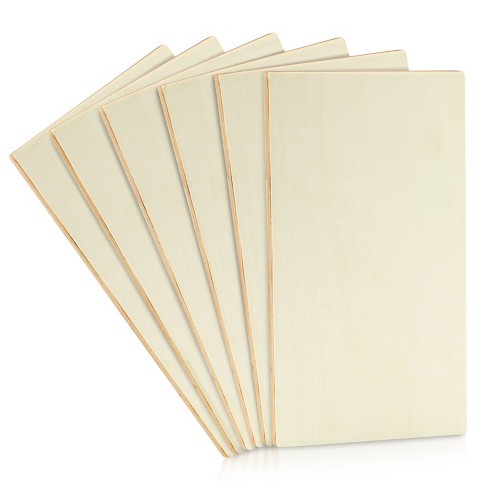 Juvale 6 Pack Rectangle Wooden Boards For Wood Burning, Unfinished