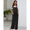WhizMax Women Maternity Summer Casual Loose Jumpsuit Sleeveless Tie Loose Jumpsuit with Pockets Workwear - 2 of 4