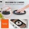 VEVOR Microwave Splatter Cover & Mat, 10.8" Collapsible Microwave Lid for Food, 500°F Heat-Resistant Silicone & Tempered Glass Splatter Guard, Black - 3 of 4
