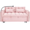NicBex 55.5" Multi-Functional Sofa Bed with USB Port,Foldable Sofa with Adjustable Backrest&Phone Holder,Convertible Couch Bed for Living Room - 2 of 4