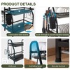 Fortune Candy 16'' Tall Large Capacity Multifunction Storage 2 Tier Dish Drying Rack - 2 of 4