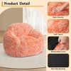 Faux Fur Bean Bag Chair with Armrest, Plush High-Density Foam Lazy Sofa for Kids & Adults, Perfect for Gaming, Reading & Living Room - 4 of 4