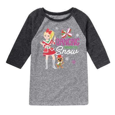 JoJo Siwa Dancing Through The Snow  - Athletic Heather/Heather Black - 5T