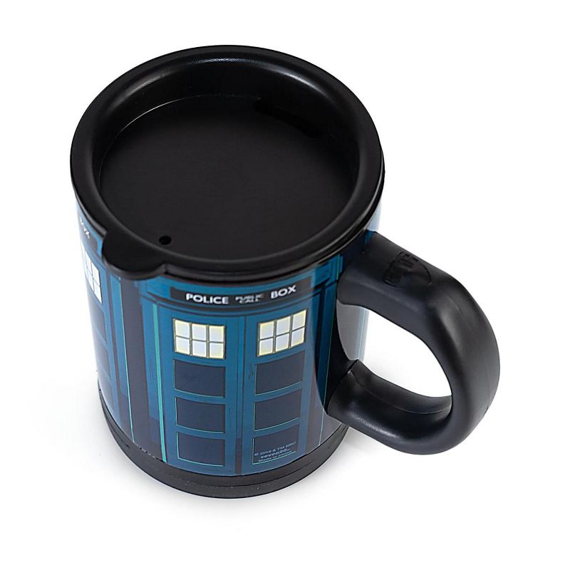 Seven20 Doctor Who TARDIS 12oz Self-Stirring Coffee Mug | Automatic Mixing Travel Cup, 2 of 7