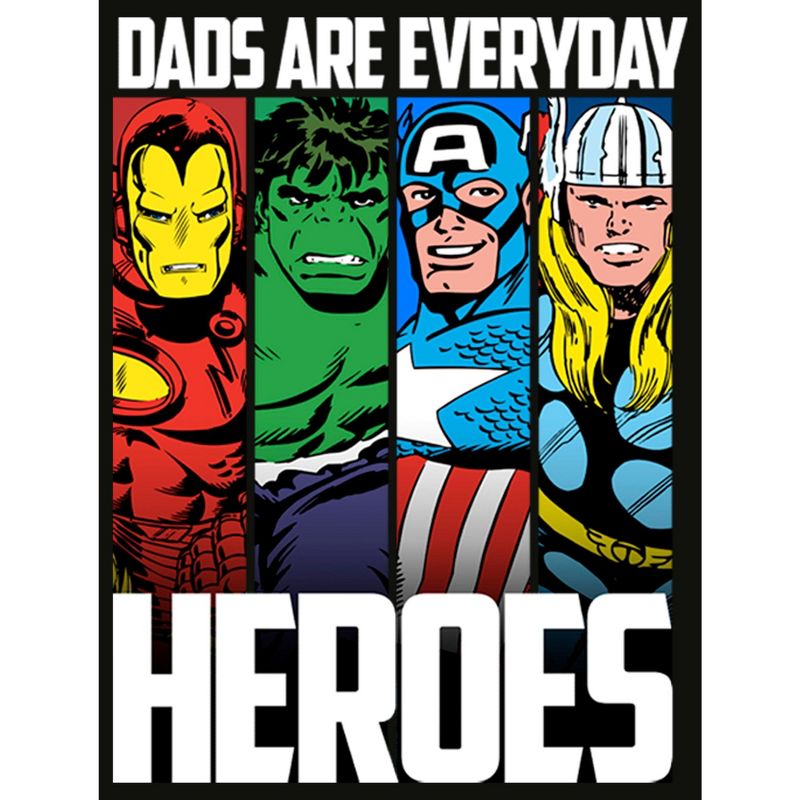 Men's Marvel Dads are Everyday Heroes Long Sleeve Shirt, 2 of 5