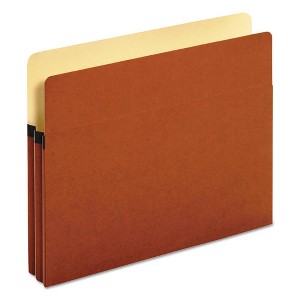 Pendaflex Standard Expanding File Pockets, 1.75" Expansion, Letter Size, Red Fiber, 25/Box - 1 of 4