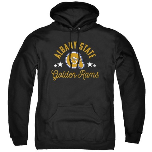 Albany State University Official Golden Rams Adult Pull-Over Hoodie, Black - image 1 of 4