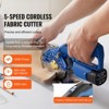 VEVOR Fabric Cutter, 5-Speed Cordless Electric Rotary,1.1" Cutting Thickness, Octagonal Knife, with Replacement Blade and Battery Charger,Blue&Silver - 3 of 4