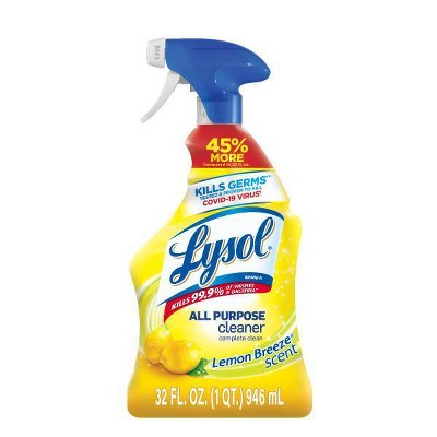 Lysol Lemon Breeze Scented All Purpose Cleaner & Disinfectant Spray - 32oz