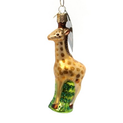 Old World Christmas 5.0 Inch Baby Giraffe African Long Neck Glittered Tree Ornaments