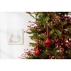 Modern Red Finial Drop Ornament (Set of 6) - 2 of 4