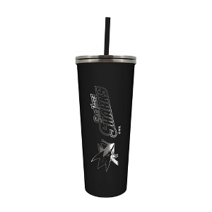 NHL San Jose Sharks 24oz Skinny Tumbler with Straw - 1 of 4