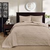 NicBex Reversible Twin Size Comforter Set Casual Bedding Set Quilt Set with Patterned Quilting 1 Quilt, 2 Pillow Shams, Machine Washable, khaki - 4 of 4