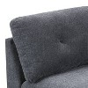 Royal Hampton 37 Inch Modular Corner Sofa Chair, Dark Gray Chenille, Solid Wood - 3 of 4