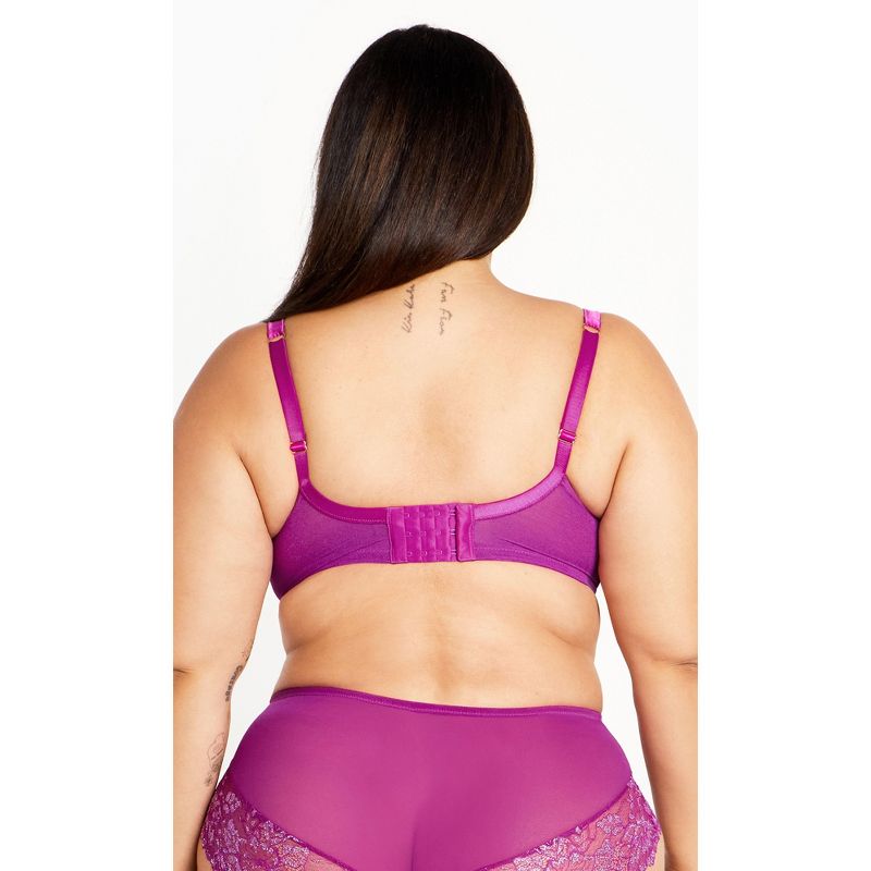 Women's Plus Size Renay Contour Bra - magenta purple | CITY CHIC, 3 of 6
