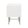 Meridian Furniture,Modernist White Gloss Nightstand - 4 of 4