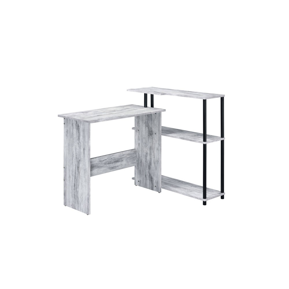 Photos - Office Desk Ievi Writing Desk Weathered White/Black - Acme Furniture