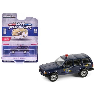 2001 Jeep Cherokee "Michigan State Police" Dark Blue "Hot Pursuit" Series 46 1/64 Diecast Model Car by Greenlight