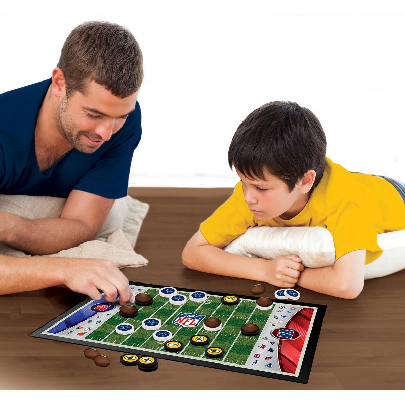 MasterPieces Officially licensed NFL League-NFL Checkers Board Game for Families and Kids ages 6 and Up, 5 of 7