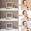 PAGED Makeup Vanity Desk with Lights Vanity Desk with Mirror, Socket, Dimmable LED Light for Bedroom, Powder Room, Living Room - 4 of 4