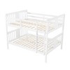 Full over Full Bunk Bed with Ladder for Bedroom, Guest Room Furniture-White - 4 of 4