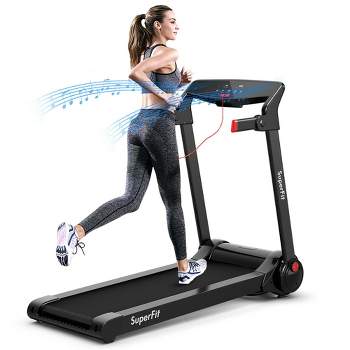 SuperFit 3HP Folding Electric Treadmill Running Machine w/  Speaker Red\Blue\Silver\Purple