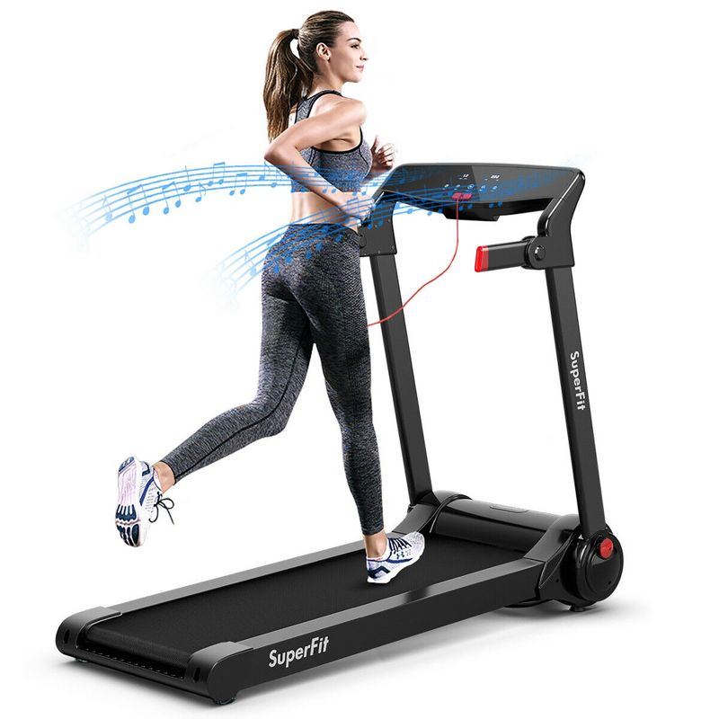 SuperFit 3HP Folding Electric Treadmill Running Machine w/  Speaker Red\Blue\Silver\Purple, 1 of 11