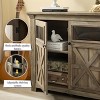 TIRAMISUBEST 2 Doors Cabinet Large Buffet Sideboard Cabinet Bar Wine Cabinet for Entryway Living Room - 4 of 4