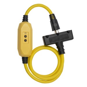 ELEGRP 15 Amp Automatic Reset Portable GFCI In-Line Self-Test,Electrical Outlet Plug with 3-Outlet Cord,3FT, 125V 1875W,Yellow UL Listed - 1 of 1